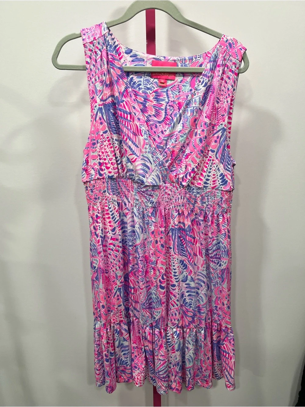 Lilly Pulitzer Vivette Dress in a smocked waistband and ruffled hem. - Picture 3 of 7